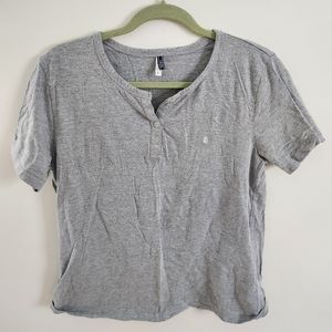 Heather Gray Izod Henley Top